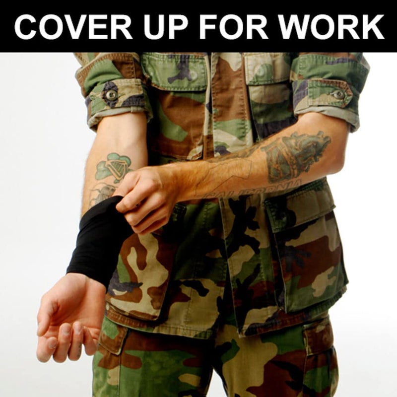 Tat2X Ink Armor Premium 3/4 Arm Tattoo Cover Up Sleeve - No Slip Gripper - U.S. Made - Light - XSS (single arm/elbow sleeve) - Image 3